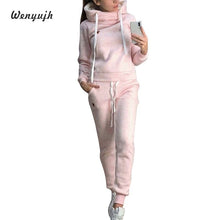Load image into Gallery viewer, 2019 Autumn Winter Female Two Piece Sets Tracksuit For Women Long Sleeve Jackets And Pants Two Piece Set Warm Outfits Women Suit